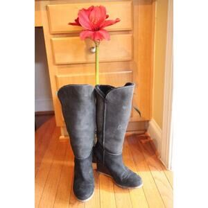 UGG Women's Australia Aprelle Leather Wedge Boots Size 8 #3195